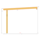 Bauplan Anlehn-Carport 10 Querschnitt mit Bemaßung