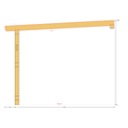 Bauplan Anlehn-Carport 11 Querschnitt mit Bemaßung