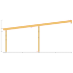 Bauplan Anlehn-Carport 12 Querschnitt mit Bemaßung