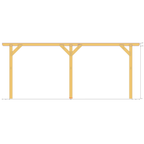 Bauplan Anlehn-Carport 1 Seitenansicht mit Bemaßung