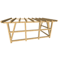 Bauplan Anlehn-Carport 2 3D-Ansicht schräg von vorn