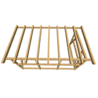 Bauplan Anlehn-Carport 2 3D-Draufsicht