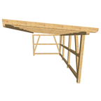 Bauplan Anlehn-Carport 2 3D-Frontansicht