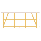 Bauplan Anlehn-Carport 2 Seitenansicht mit Bemaßung
