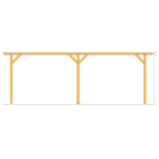 Bauplan Anlehn-Carport 3 Seitenansicht mit Bemaßung