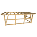 Bauplan Anlehn-Carport 4 3D-Ansicht schräg von vorn