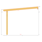 Bauplan Anlehn-Carport 5 Querschnitt mit Bemaßung
