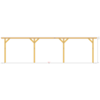 Bauplan Anlehn-Carport 5 Seitenansicht mit Bemaßung