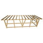Bauplan Anlehn-Carport 6 3D-Ansicht schräg von vorn