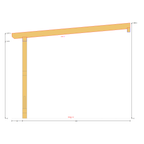 Bauplan Anlehn-Carport 6 Querschnitt mit Bemaßung