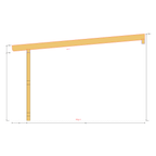 Bauplan Anlehn-Carport 7 Querschnitt mit Bemaßung