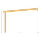Bauplan Anlehn-Carport 8 Querschnitt mit Bemaßung