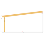 Bauplan Anlehn-Carport 9 Querschnitt mit Bemaßung