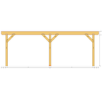 Bauplan Anlehn-Carport 9 Seitenansicht mit Bemaßung