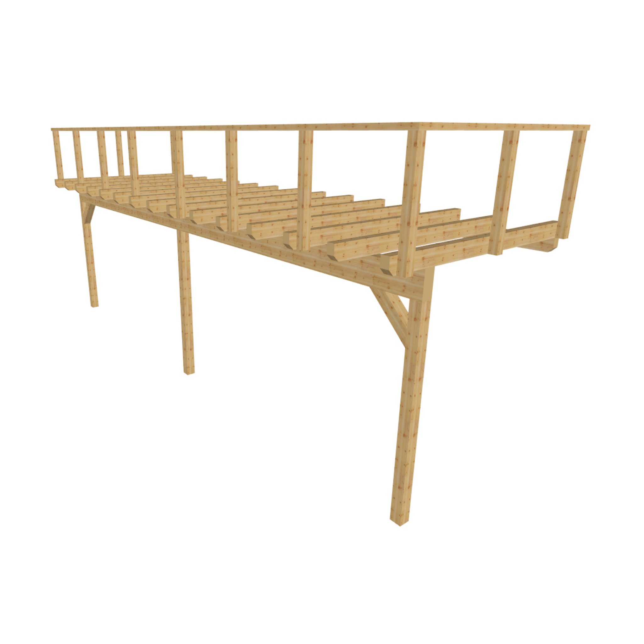 Bauplan Balkon 2 3D-Ansicht schräg von vorn
