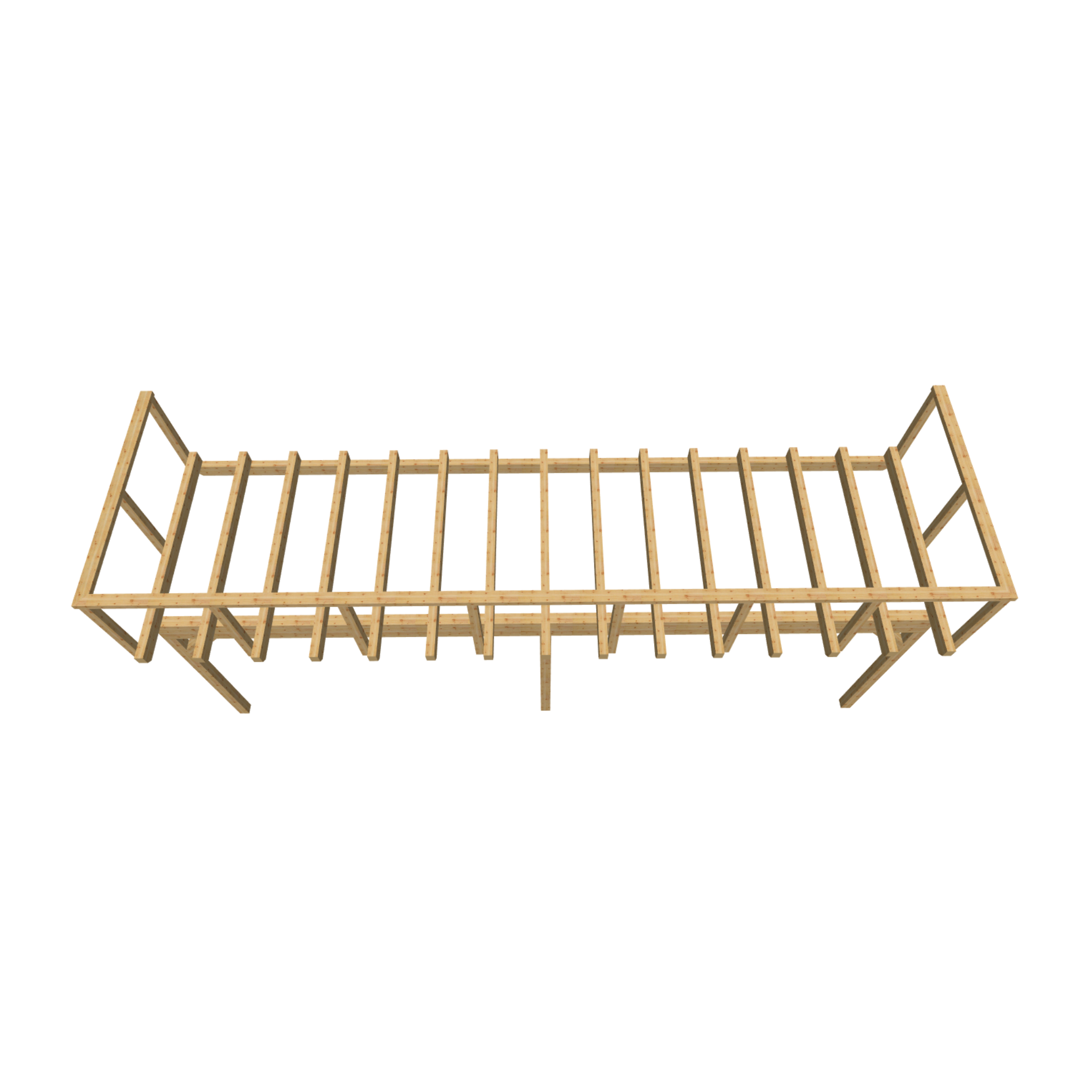 Bauplan Balkon 2 3D-Draufsicht