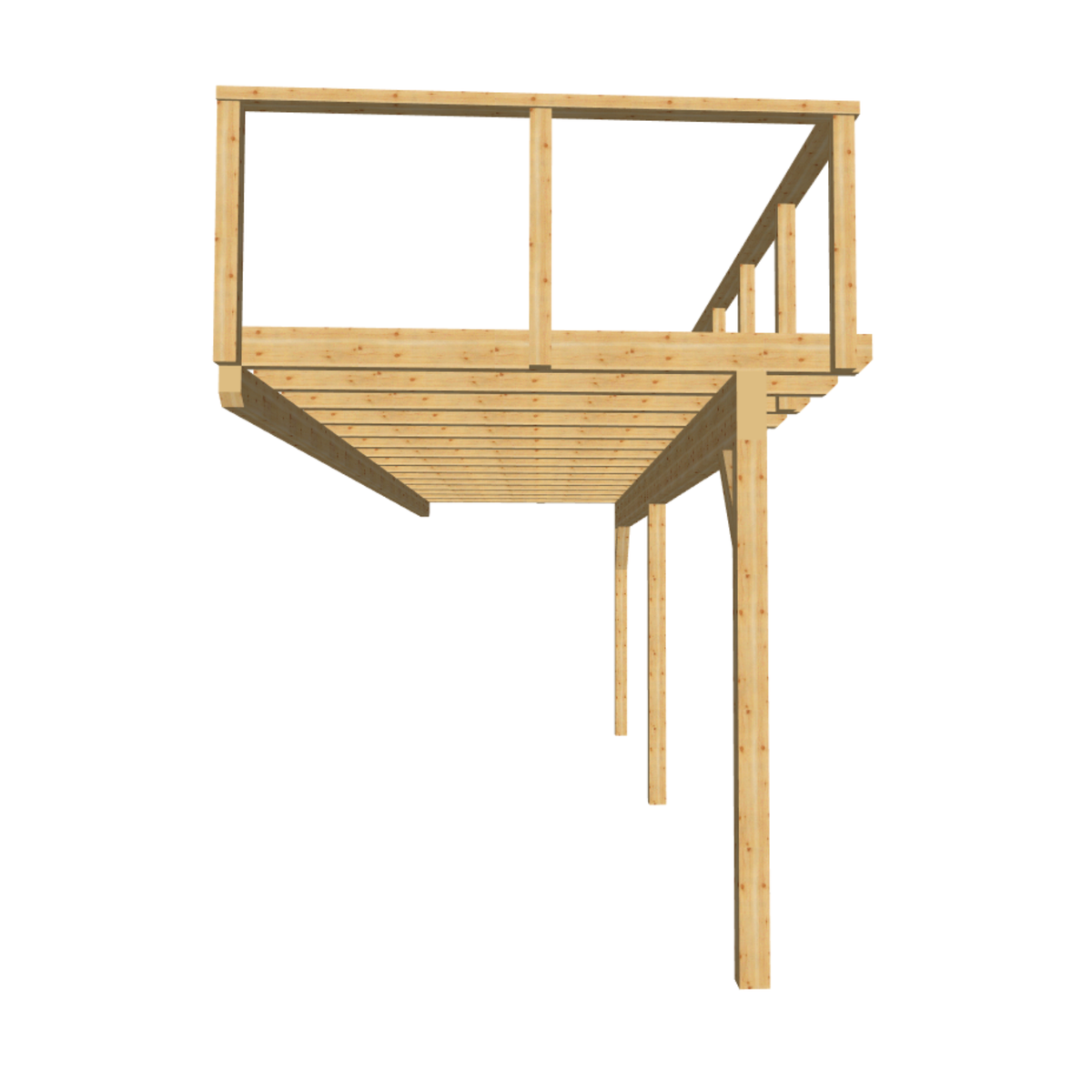 Bauplan Balkon 2 3D-Frontansicht