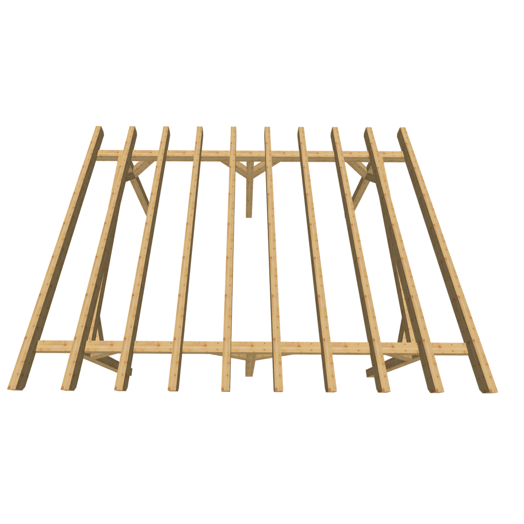 Bauplan Carport Flachdach 11 3D-Draufsicht