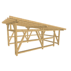 Bauplan Carport Flachdach 15 3D-Ansicht schräg von vorn