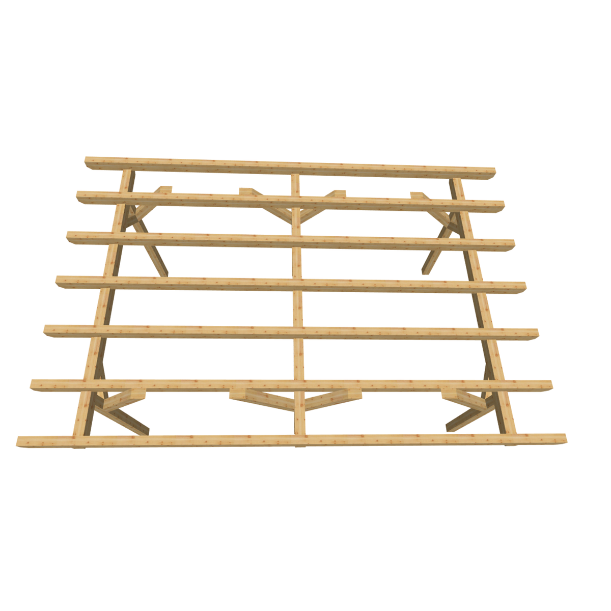 Bauplan Carport Flachdach 1 3D-Draufsicht