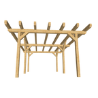 Bauplan Carport Flachdach 1 3D-Frontansicht