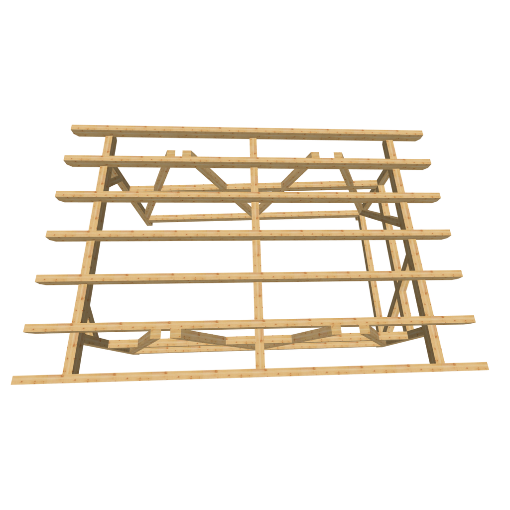 Bauplan Carport Flachdach 2 3D-Draufsicht