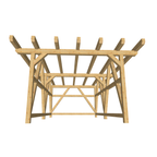 Bauplan Carport Flachdach 2 3D-Frontansicht