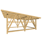 Bauplan Carport Flachdach 2 3D-Ansicht schräg von vorn