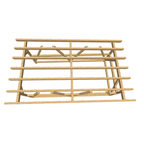 Bauplan Carport Flachdach 4 3D-Draufsicht