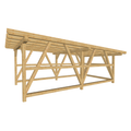 Bauplan Carport Flachdach 4 3D-Ansicht schräg von vorn