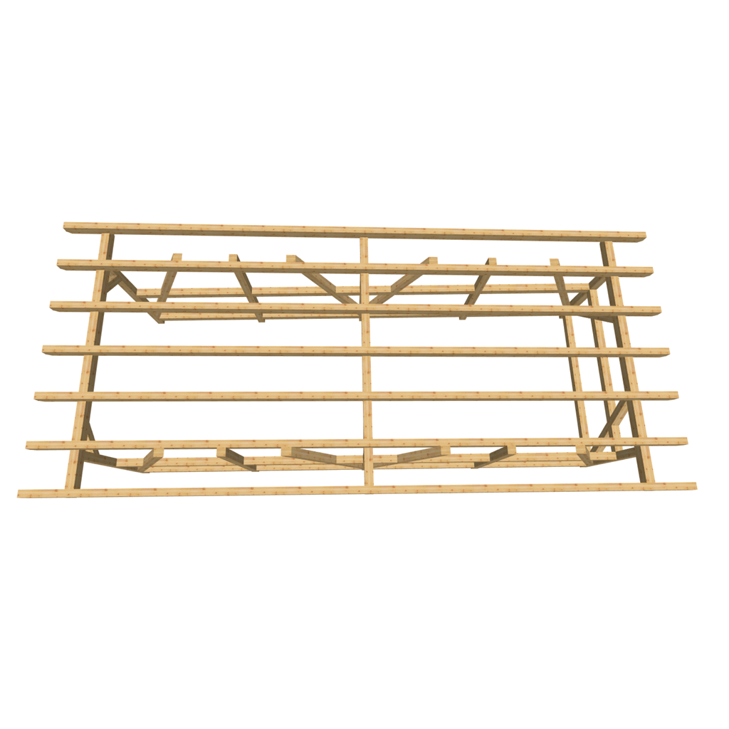 Bauplan Carport Flachdach 6 3D-Draufsicht