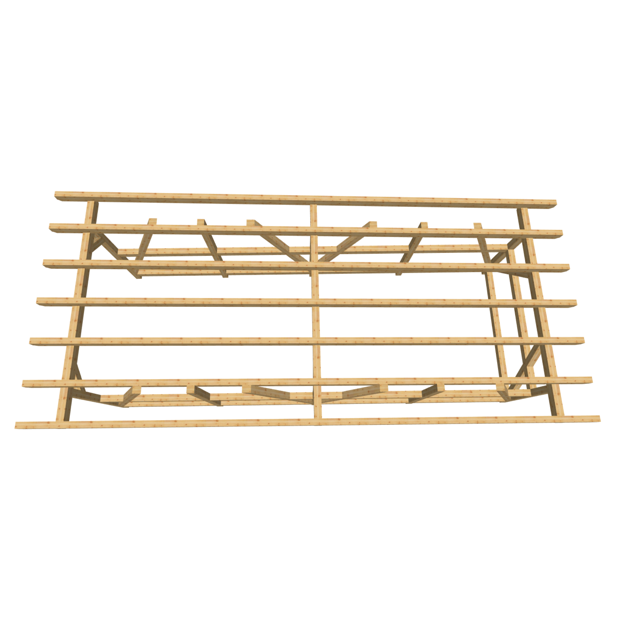 Bauplan Carport Flachdach 6 3D-Draufsicht