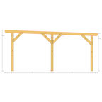 Bauplan Carport Flachdach 7 Querschnitt mit Bemaßung