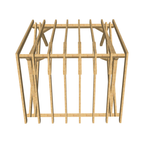 Bauplan Carport Satteldach 10 3D-Draufsicht