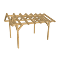 Bauplan Carport Satteldach 11 3D-Ansicht schräg von vorn