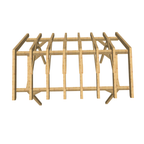 Bauplan Carport Satteldach 11 3D-Draufsicht