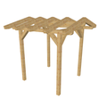 Bauplan Carport Satteldach 12 3D-Ansicht schräg von vorn