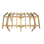 Bauplan Carport Satteldach 18 3D-Draufsicht