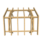 Bauplan Carport Satteldach 20 3D-Draufsicht
