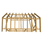 Bauplan Carport Satteldach 3 3D-Draufsicht