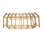 Bauplan Carport Satteldach 5 3D-Draufsicht