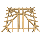 Bauplan Carport Walmdach 13 3D-Draufsicht