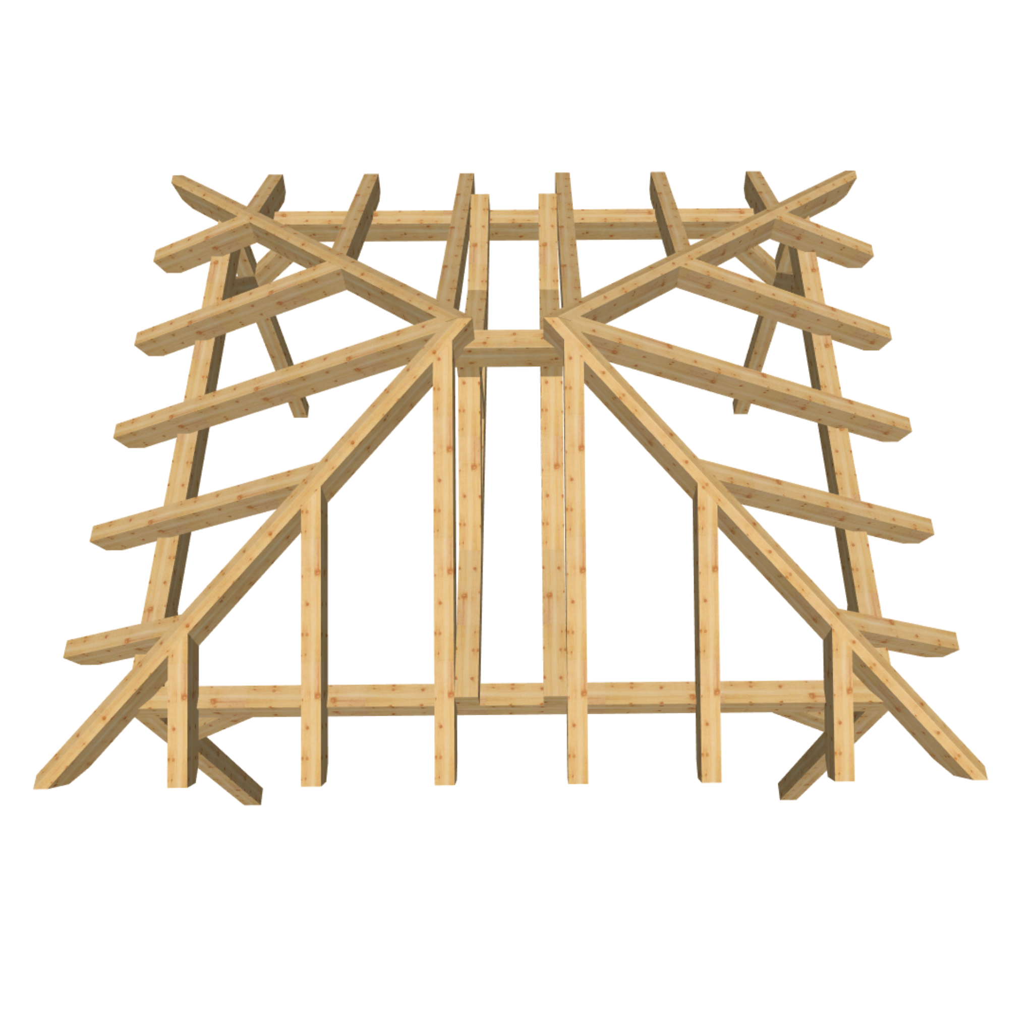 Bauplan Carport Walmdach 13 3D-Draufsicht