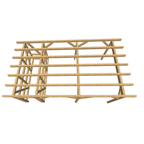 Bauplan Carport mit Geräteschuppen 12 3D-Draufsicht