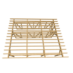 Bauplan Carport mit Geräteschuppen 13 3D-Draufsicht