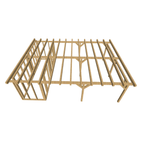 Bauplan Carport mit Geräteschuppen 18 3D-Draufsicht