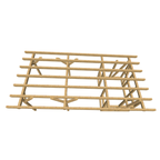 Bauplan Carport mit Geräteschuppen 1 3D-Draufsicht