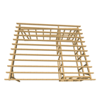 Bauplan Carport mit Geräteschuppen 20 3D-Draufsicht