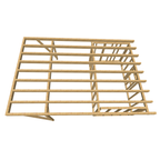 Bauplan Carport mit Geräteschuppen 9 3D-Draufsicht