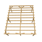 Bauplan Doppelcarport Flachdach 10 3D-Draufsicht